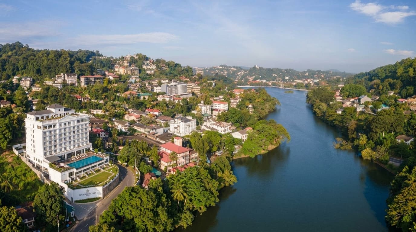 Scenic luxury travel image describing Kandy Lake - View 6